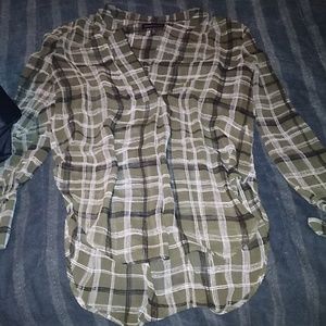 Sheer Long Sleeve Dress Shirt